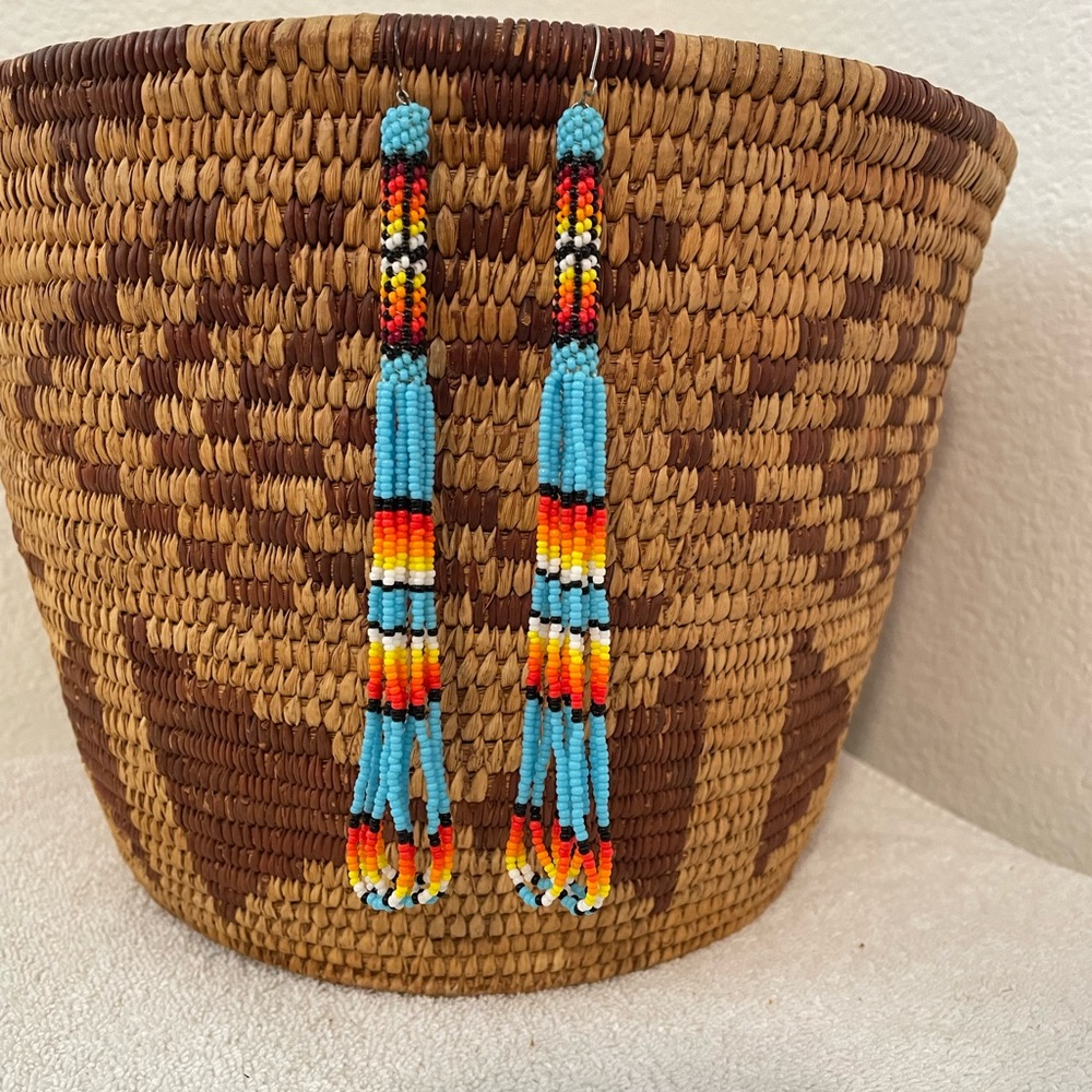 Native American Navajo Made Bead Earrings